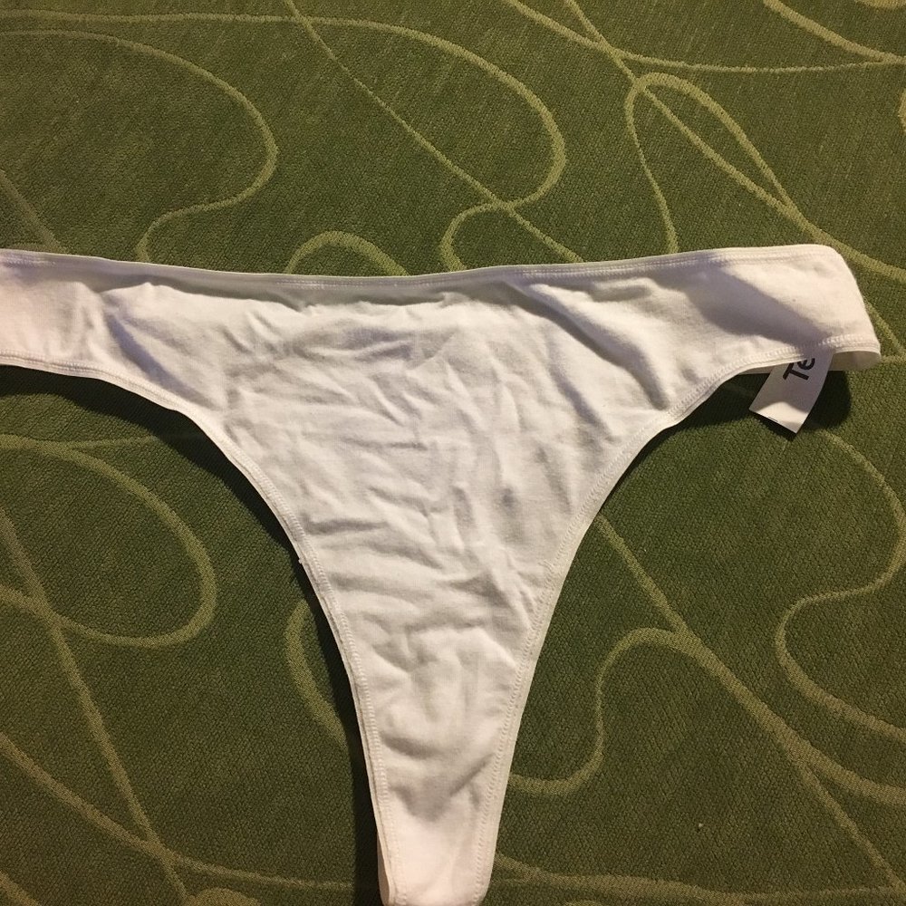 Brand New Tex White Thong